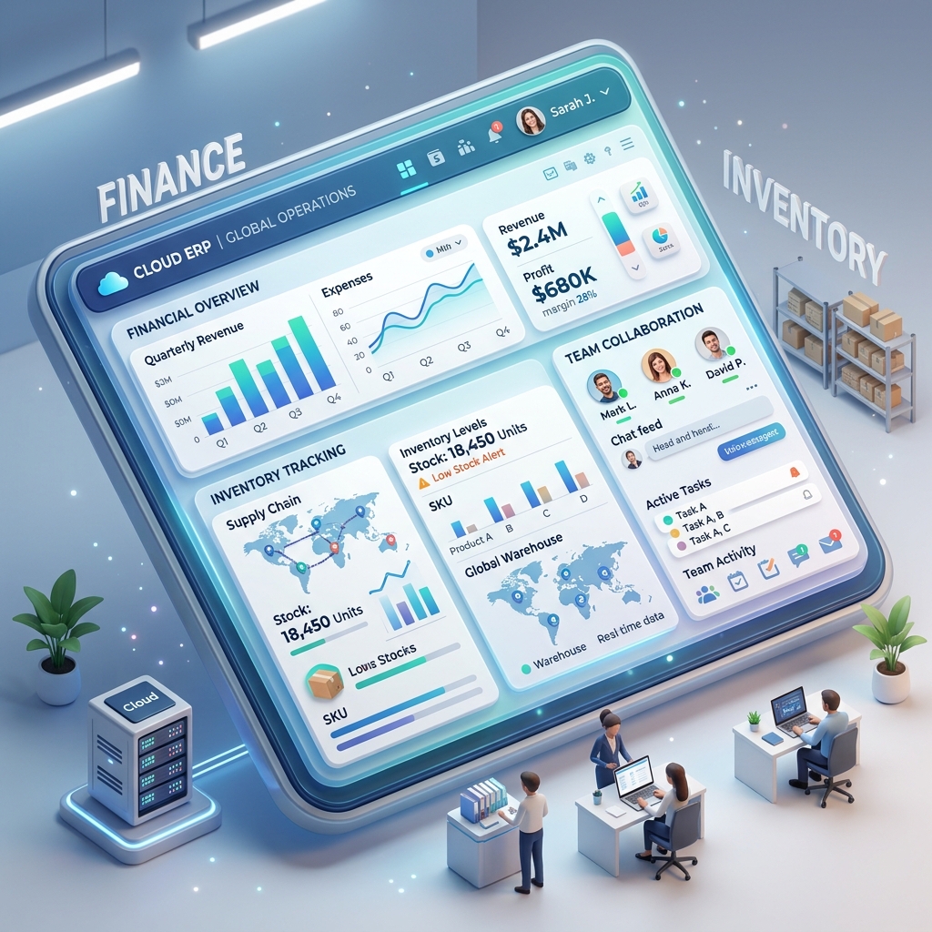 Evolve Cloud ERP Dashboard
